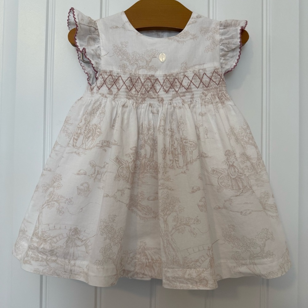Bognar & Piccolini Hand-Smocked Cotton Dress